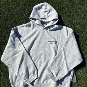 Fear of God Essentials Light Gray Hoodie